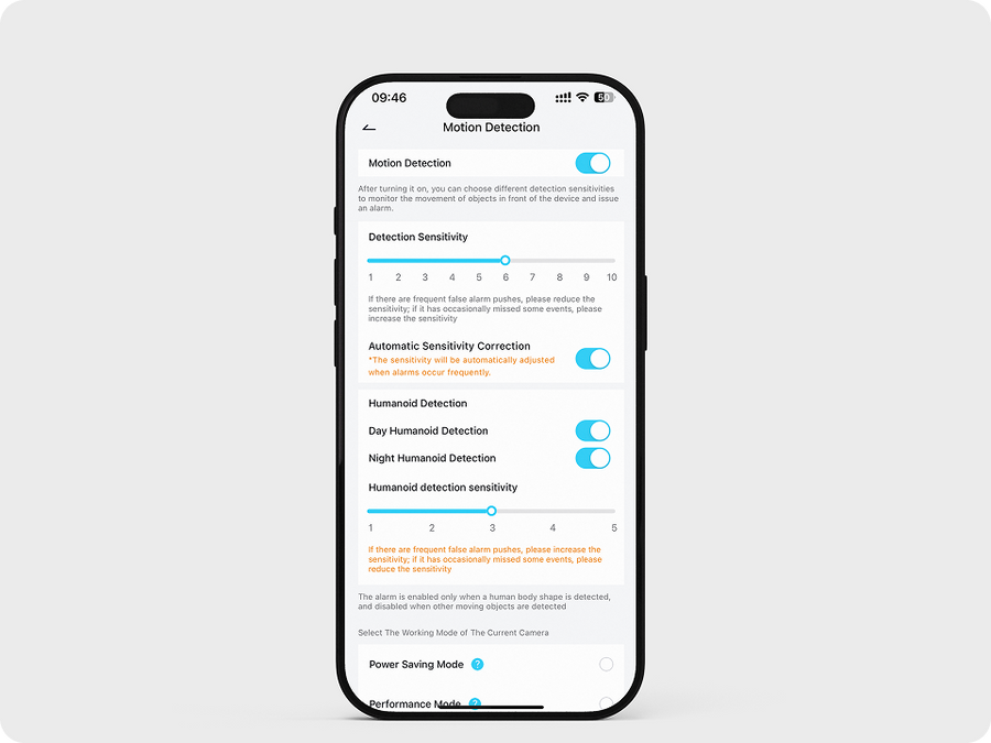 Camera or System Settings