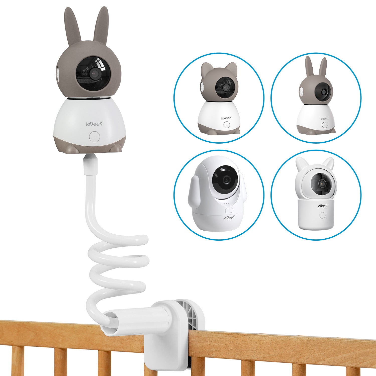 ieGeek Baby Monitor Stand, Flexible Baby Monitor Holder for Baby Crib ...