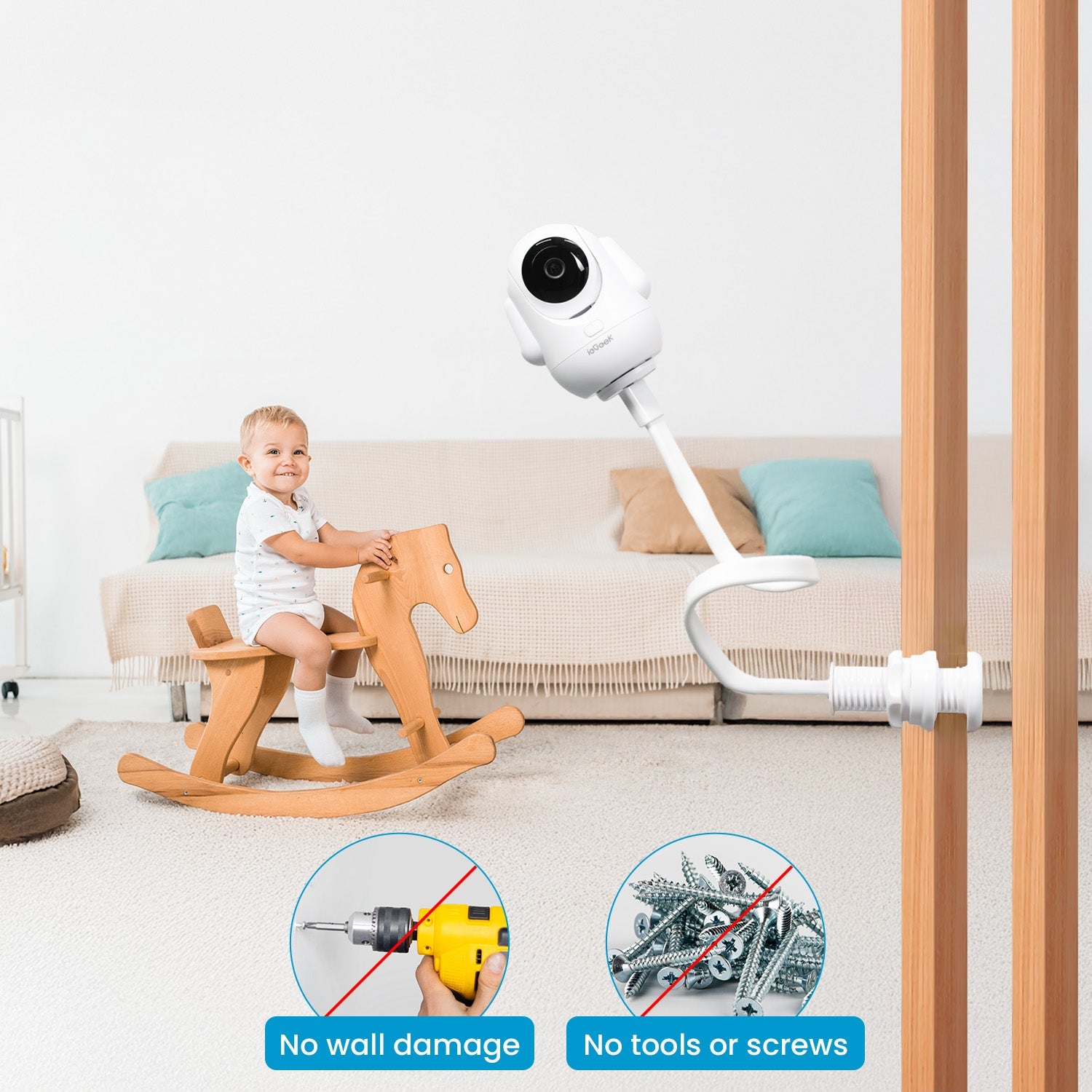 ieGeek Baby Monitor Stand, Flexible Baby Monitor Holder for Baby Crib ...