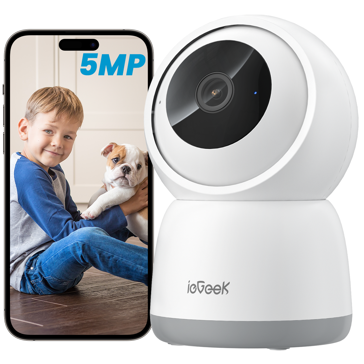 Telecamera 4G LTE IeGeek Con Batteria E Pannello Solare - 2K 3MP, Visione Notturna A Colori, Rilevamento PIR, IP65