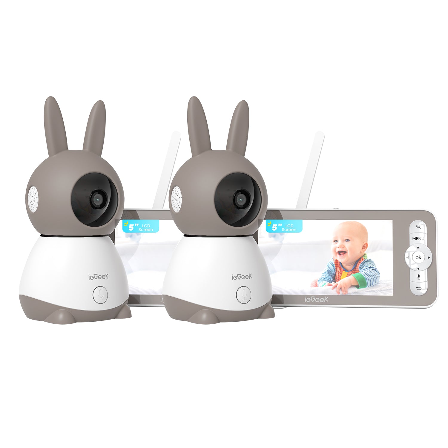 Computer Display Baby ieGeek Baby 1T - 2K WiFi Baby Monitor with Motion & Cry Detection