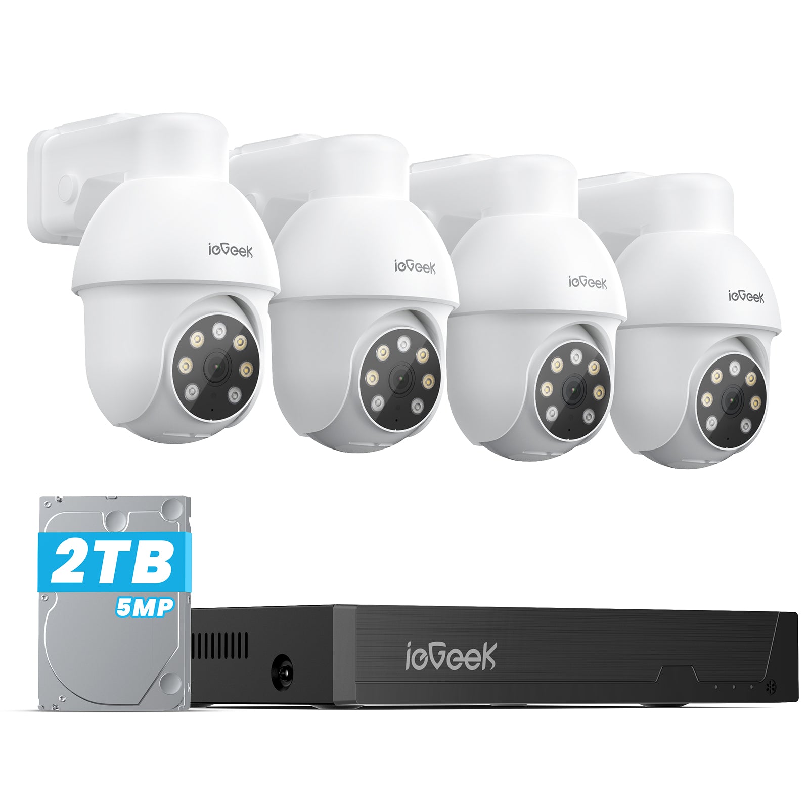 ieGeek IE92 - 5MP POE Cameras with NVR for Home Surveillance System