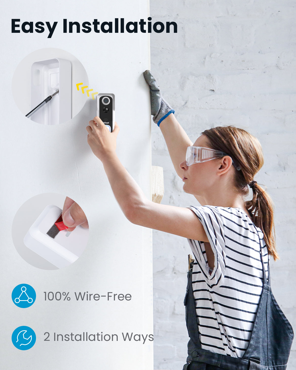 Camera Bell Box ieGeek Bell J9 - 1080P Wireless Video Doorbell Camera with Chime