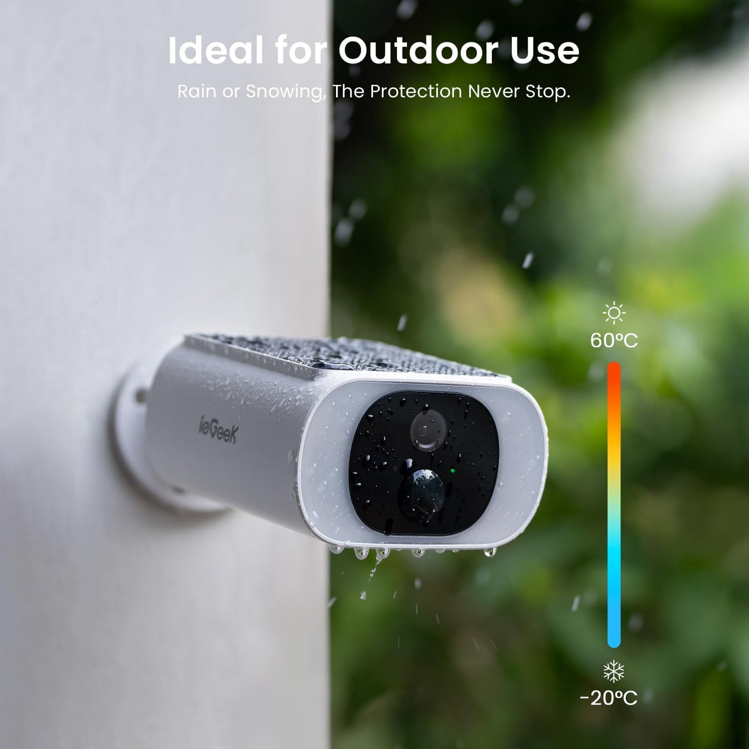 IeGeek Outdoor 2K Solar Security Camera WiFi Home CCTV System Color Night Vision | UK